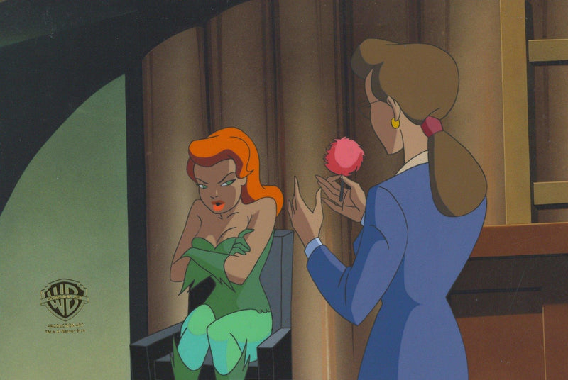 Batman The Animated Series Original Production Cel: Poison Ivy and DA Janet Van Dorn - Choice Fine Art