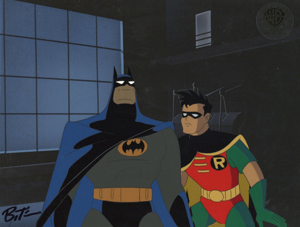 Batman The Animated Series Original Production Cel signed by Bruce Timm: Batman and Robin - Choice Fine Art