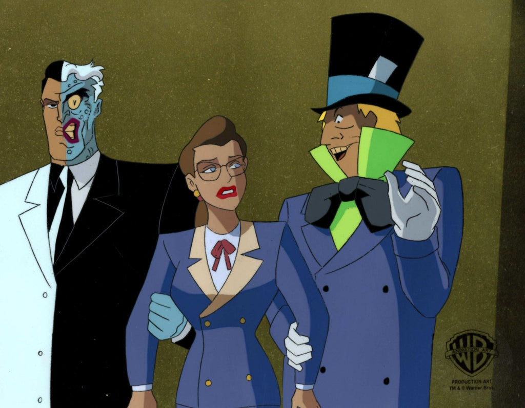 Batman The Animated Series Original Production Cel: Two-Face, Mad Hatter, and Van Dorne - Choice Fine Art
