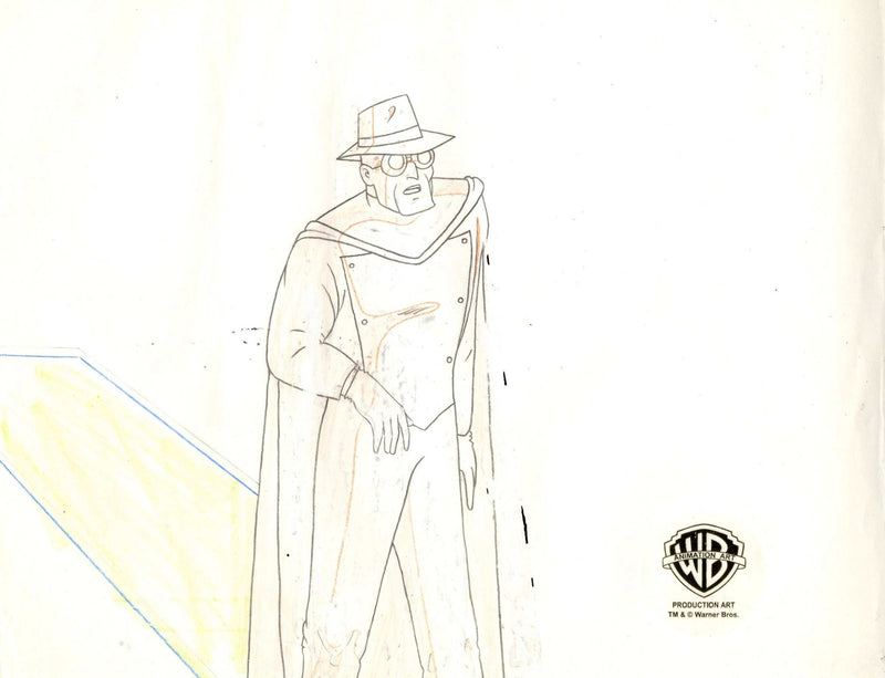 Batman The Animated Series Original Production Cel with Matching Drawing: Gray Ghost - Choice Fine Art