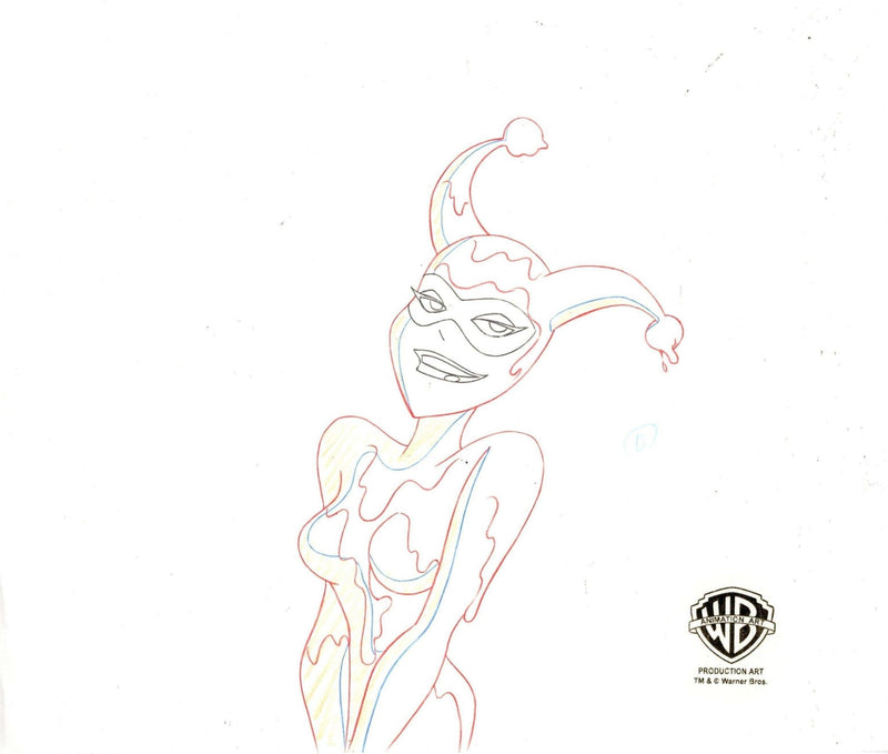 Batman The Animated Series Original Production Cel with Matching Drawing: Harley Quinn - Choice Fine Art