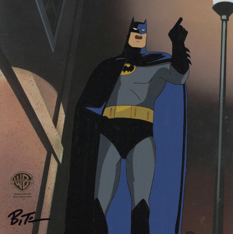 Batman The Animated Series Original Production Cel with Matching Drawing signed by Bruce Timm: Batman - Choice Fine Art