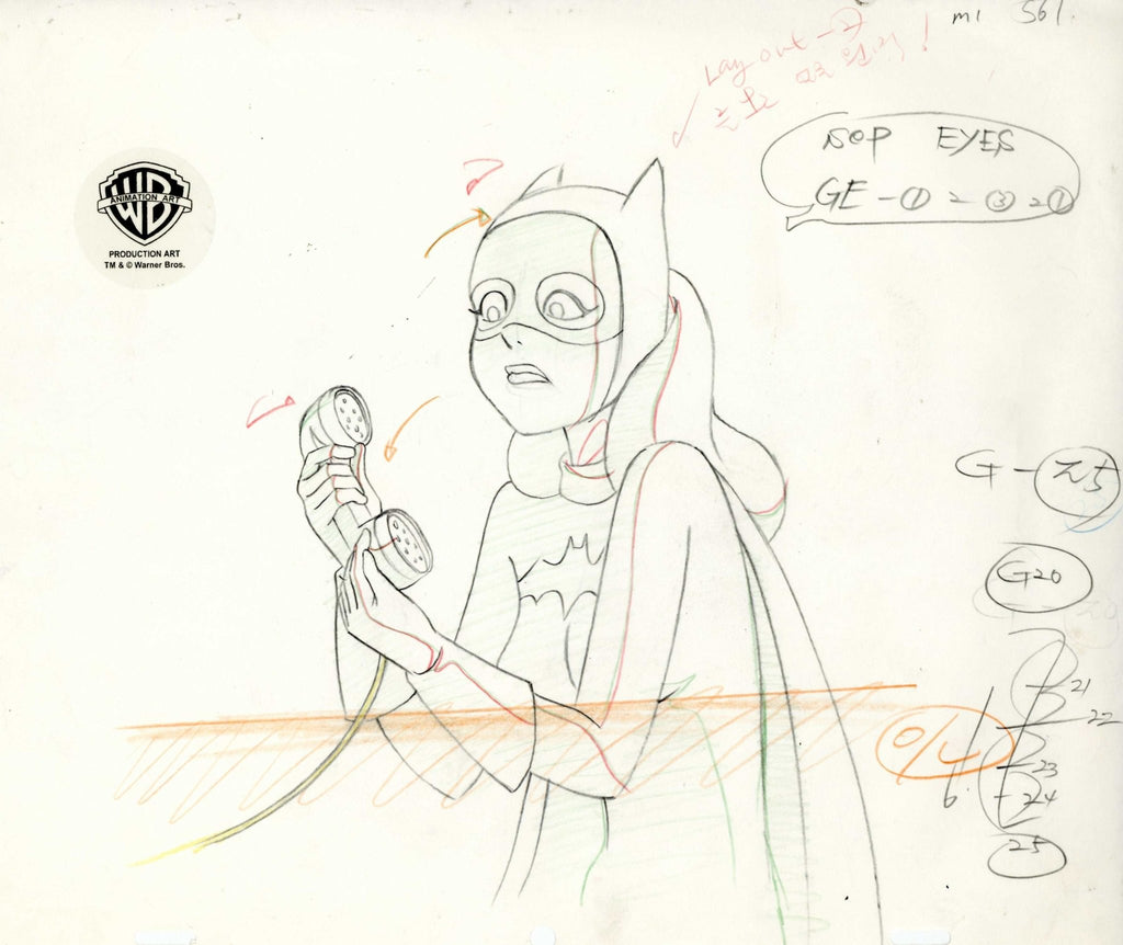 Batman The Animated Series Original Production Drawing: Batgirl - Choice Fine Art