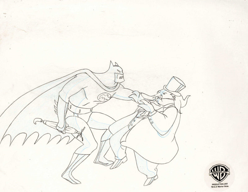 Batman The Animated Series Original Production Drawing: Batman and Penguin - Choice Fine Art