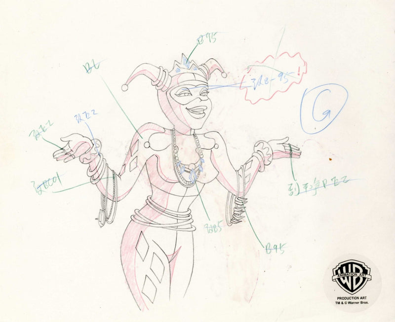 Batman The Animated Series Original Production Drawing: Harley Quinn - Choice Fine Art