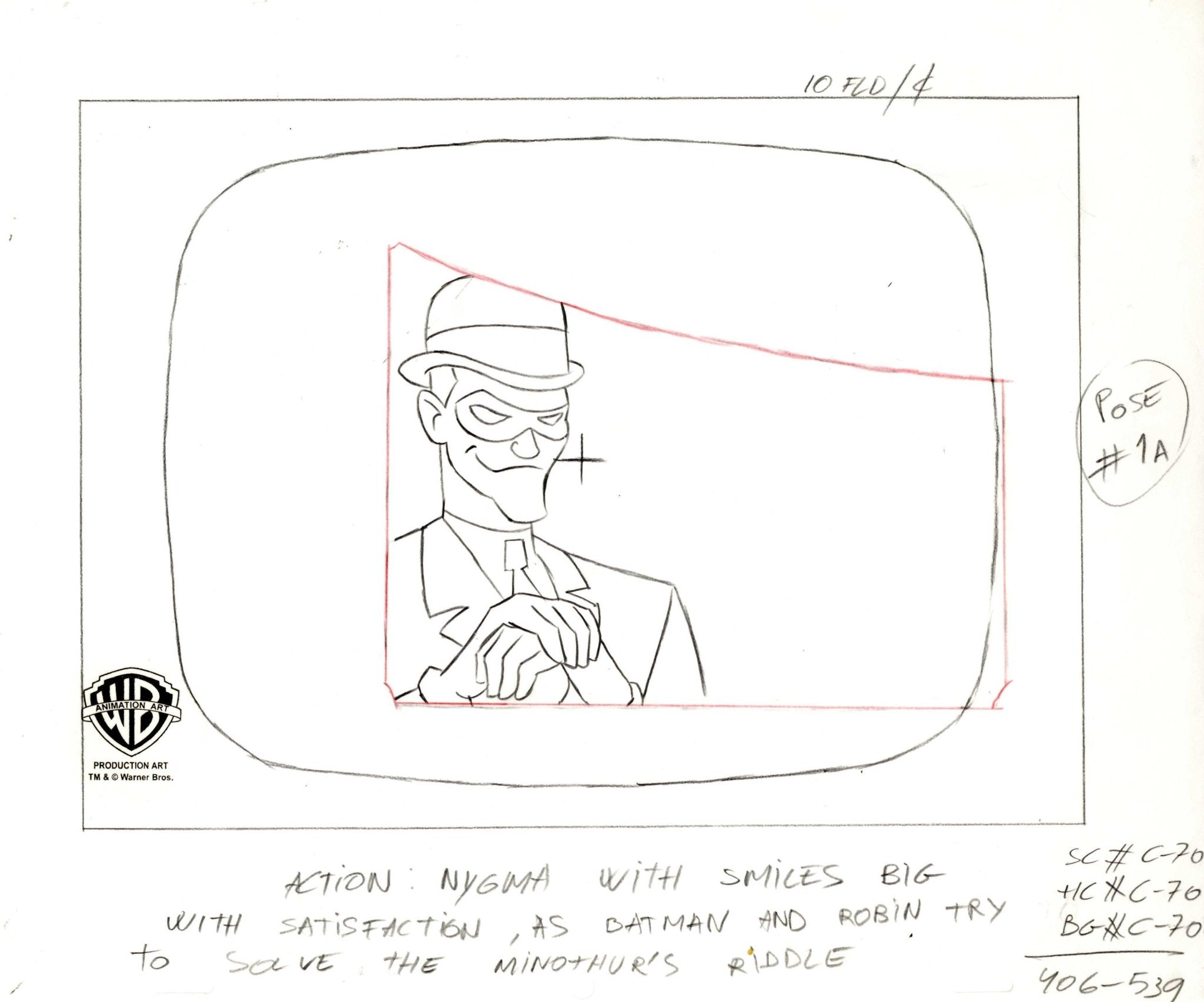 How To Draw The Riddler From Batman Batman The Animated Series Original Production Drawing: Riddler ...