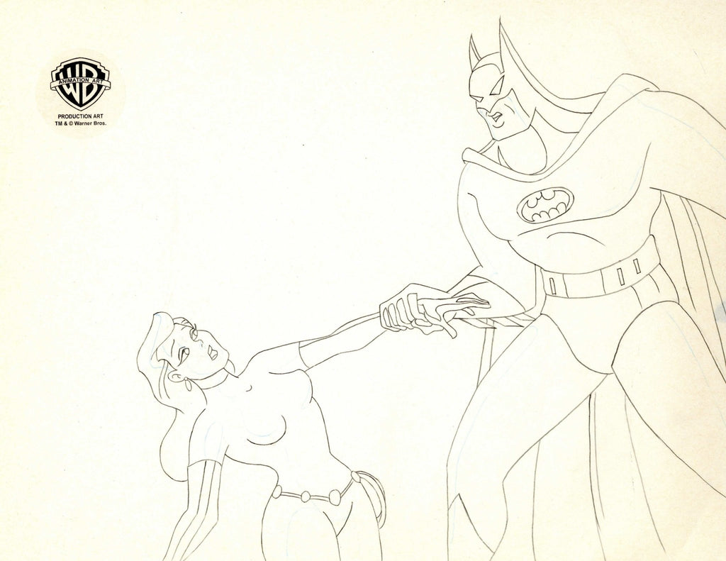 Batman The Animated Series Original Production Drawing: Selina Kyle, Batman - Choice Fine Art