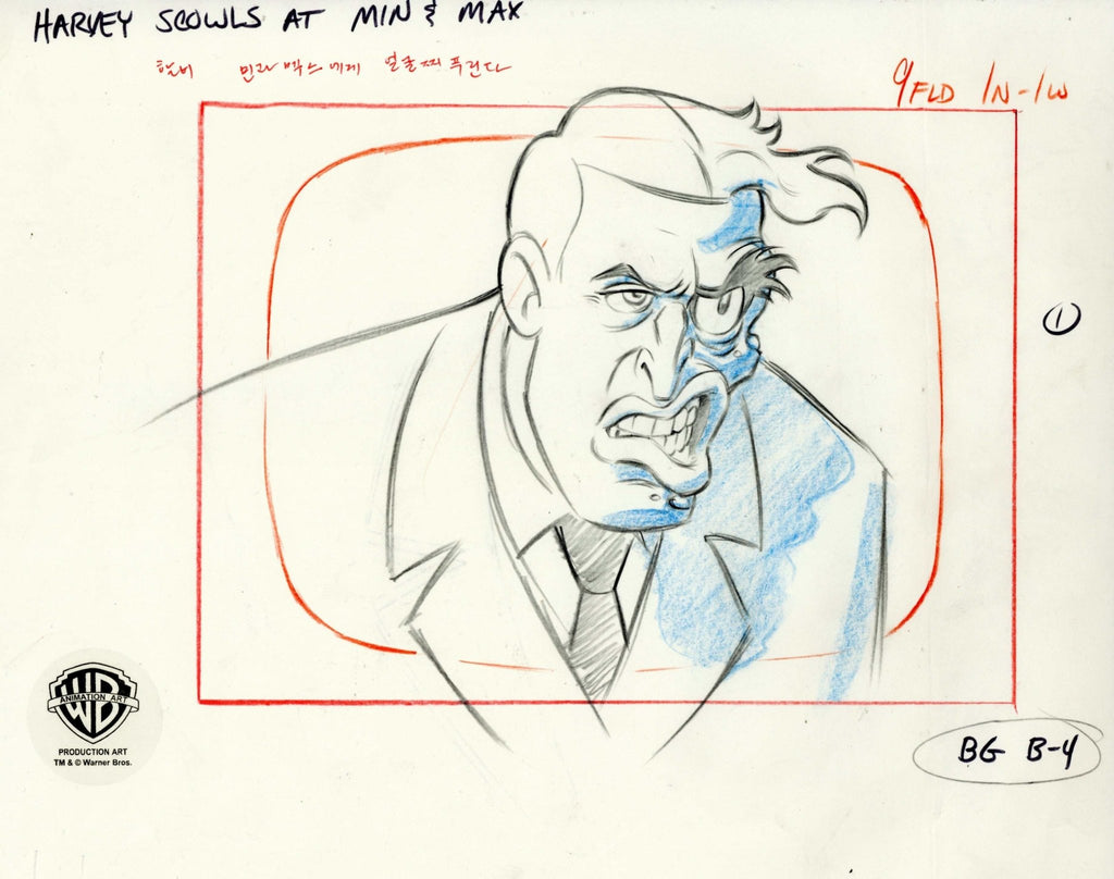 Batman The Animated Series Original Production Drawing: Two-Face - Choice Fine Art