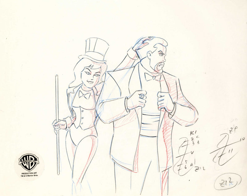 Batman The Animated Series Original Production Drawing: Zatanna and Montague Kane - Choice Fine Art