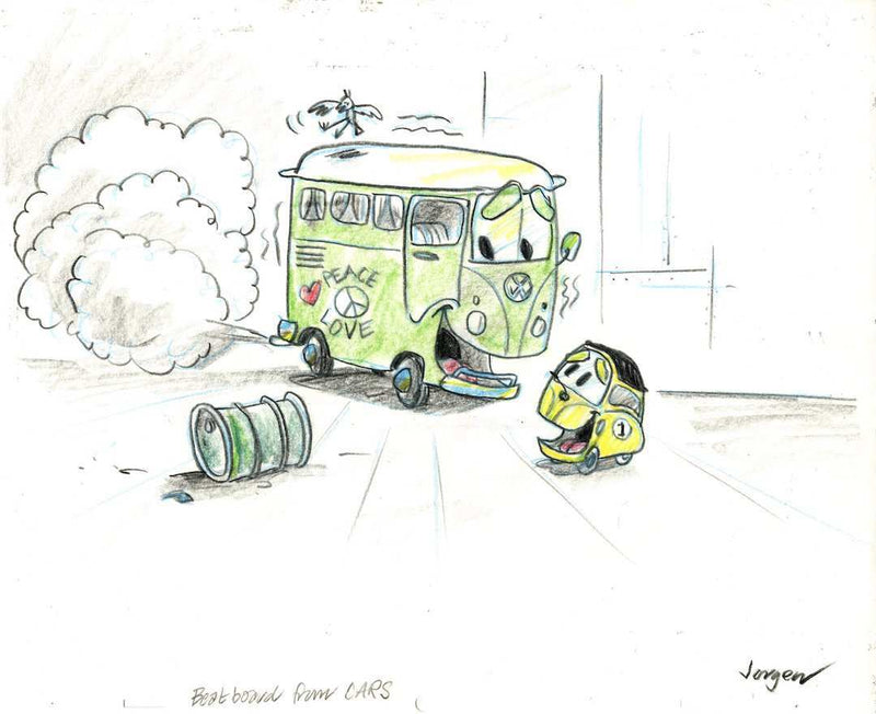Cars Original Storyboard: Filmore and Luigi - Choice Fine Art