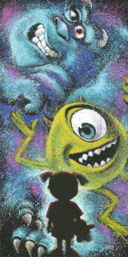 art of monsters inc Disney Fine Art Closet Full of Monsters by Stephen Fishwick, Artwork
