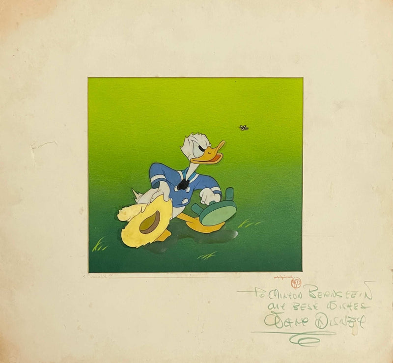 Donald Duck Original Production Cel with Walt Disney Signature - Choice Fine Art