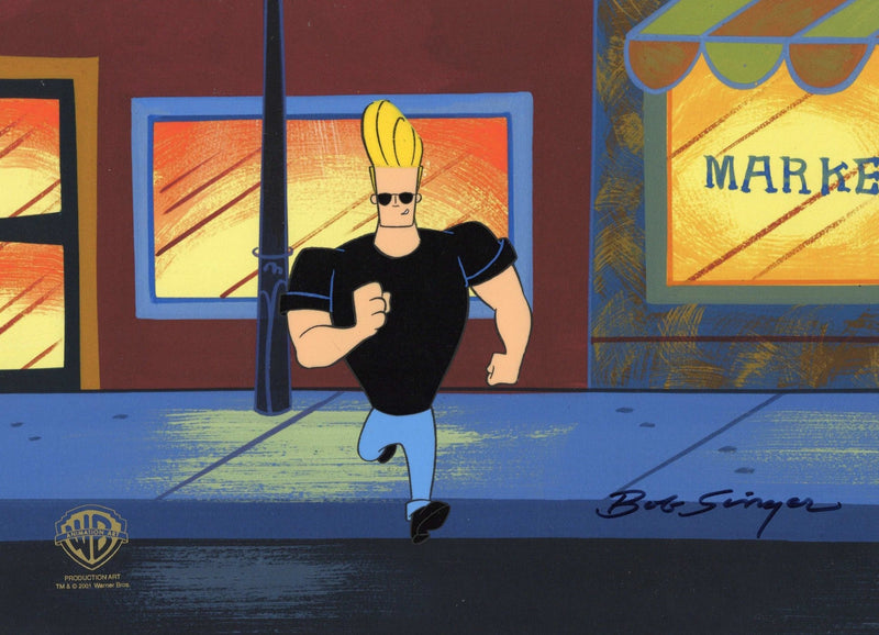 Johnny Bravo Original Production Cel signed by Bob Singer: Johnny Brav ...