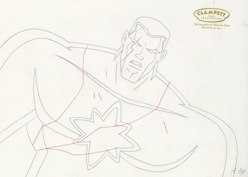 Justice League Unlimited Original Production Drawing: Captain Atom - Choice Fine Art