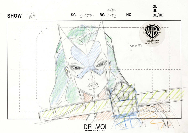Justice League Unlimited Original Production Drawing: Huntress - Choice Fine Art