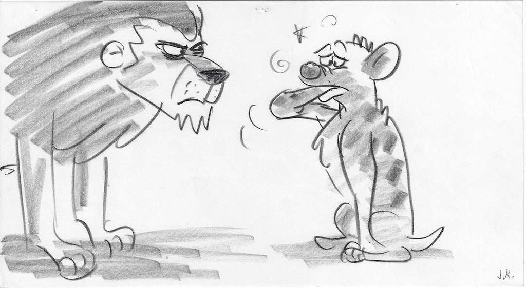 Lion King Original Storyboard: Scar and Hyena - Choice Fine Art