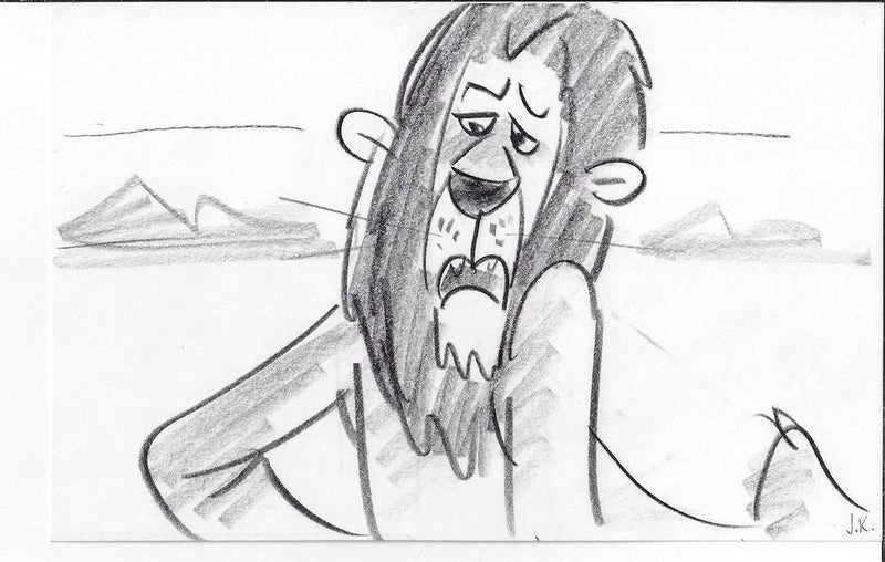 Lion King Original Storyboard: Scar and Hyena - Choice Fine Art