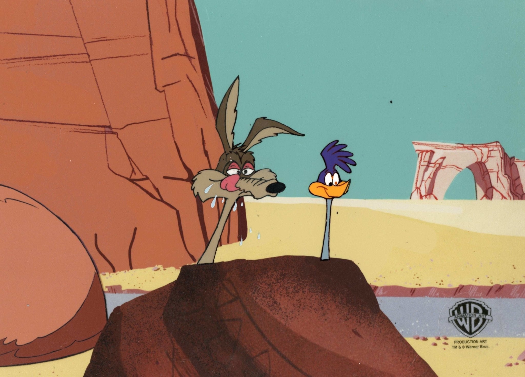 Looney Tunes Original Production Cel: Roadrunner and Wile E. Coyote