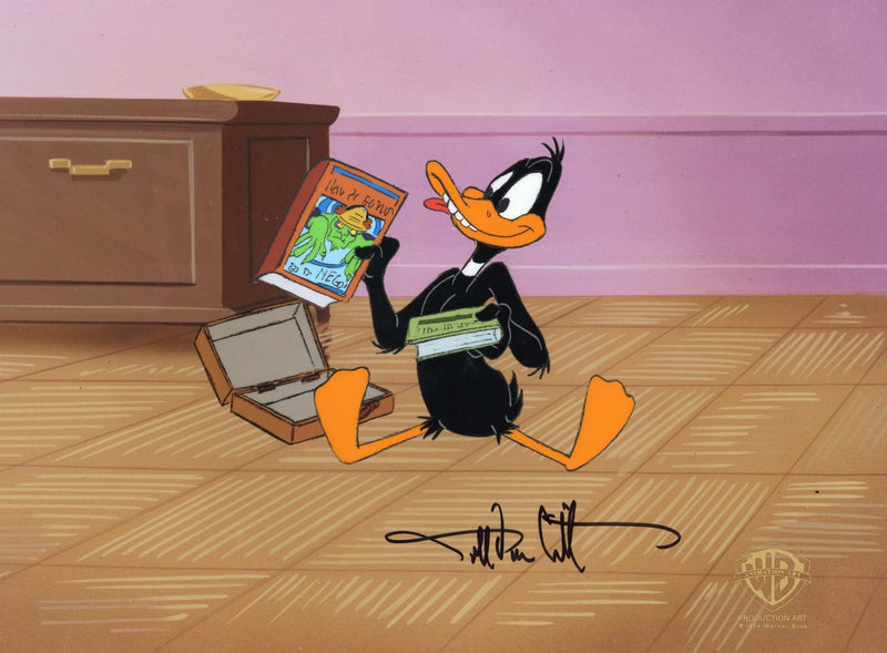 Looney Tunes Original Production Cel Signed by Darrel Van Citters: Daffy Duck - Choice Fine Art