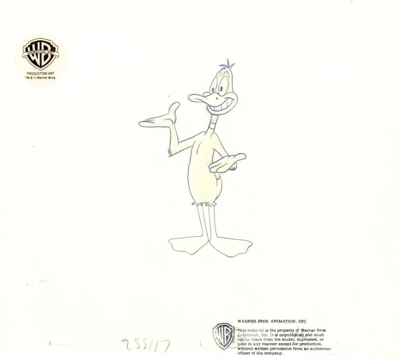 Looney Tunes Original Production Cel with Matching Drawing: Daffy Duck - Choice Fine Art