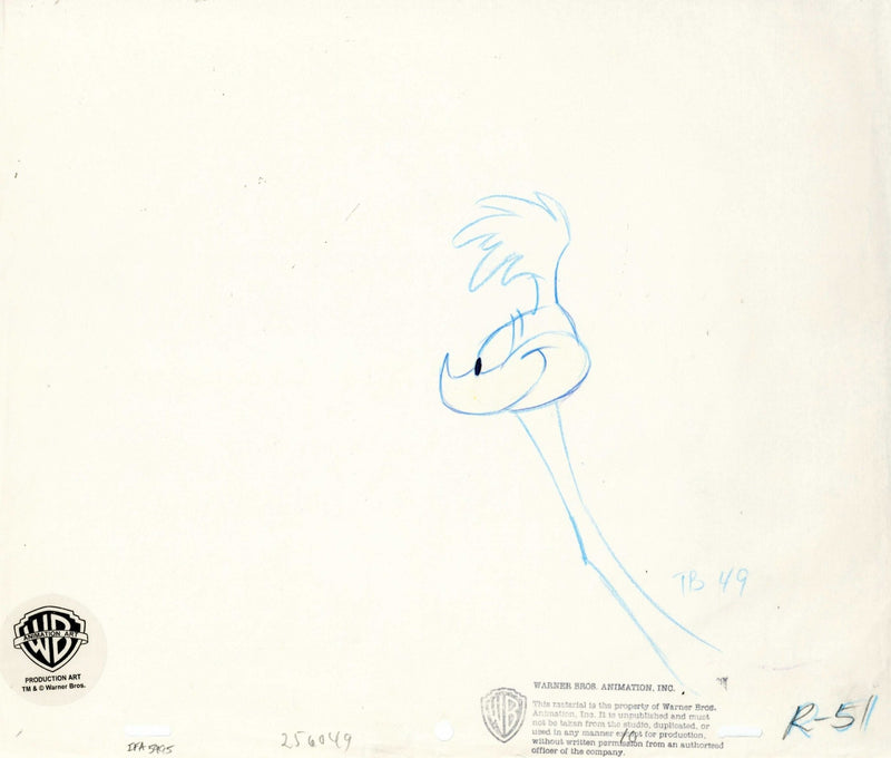 Looney Tunes Original Production Cel with Matching Drawing: Wile E. Coyote and Roadrunner - Choice Fine Art