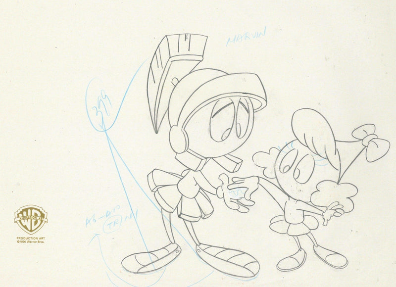 Looney Tunes Original Production Drawing: Marvin the Martian and Marcia the Martian - Choice Fine Art