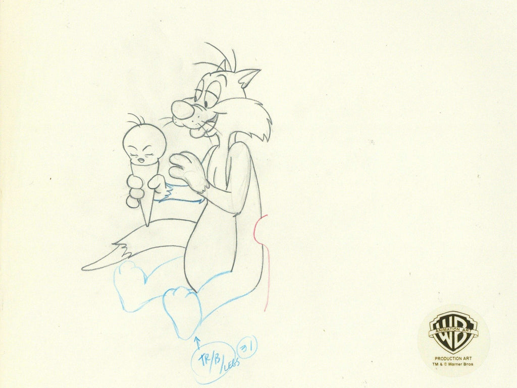 Looney Tunes Original Production Drawing: Sylvester and Tweety Bird - Choice Fine Art