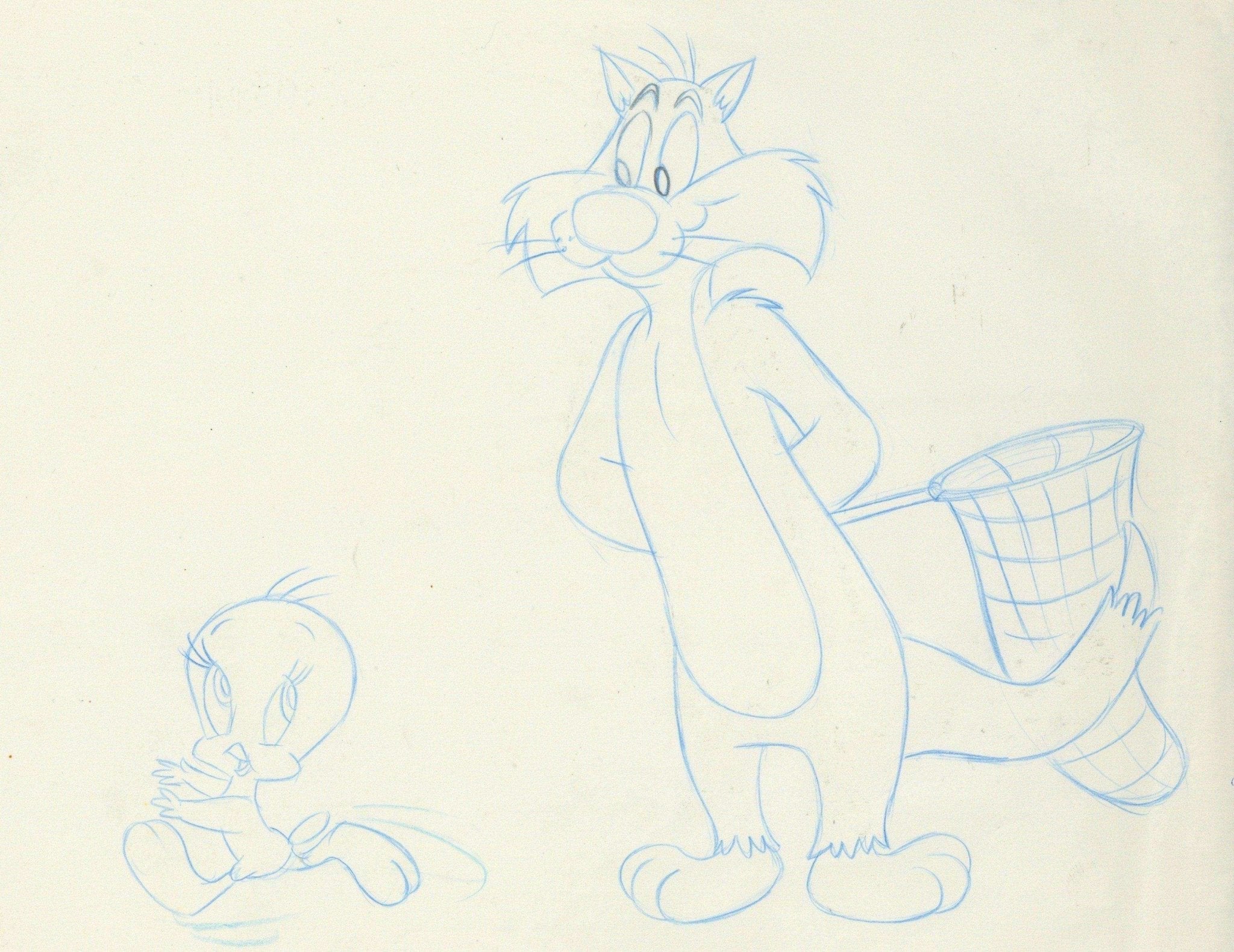 Looney Tunes Original Production Drawing: Sylvester and Tweety Bird –  Choice Fine Art