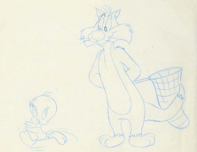 Looney Tunes Original Production Drawing: Tweety and Sylvester - Choice Fine Art
