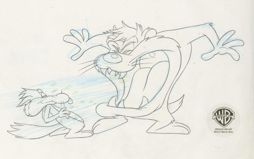 Looney Tunes Original Production Drawing: Wile E. Coyote and Taz - Choice Fine Art