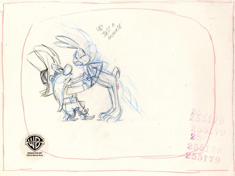 Looney Tunes Original Production Drawing: Yosemite Sam and Bugs Bunny - Choice Fine Art