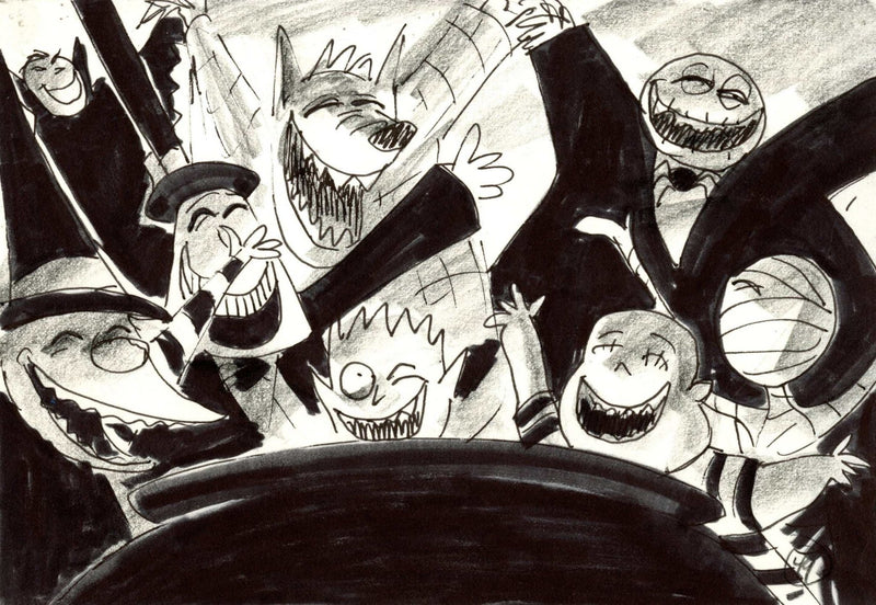 Nightmare Before Christmas Storyboard Drawing - Choice Fine Art