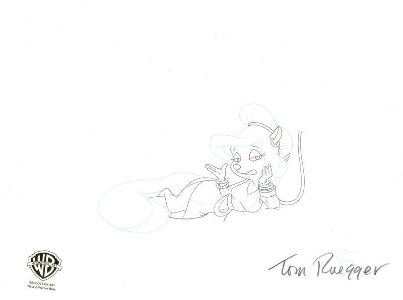 Pinky and the Brain Original Production Cel and Drawing Signed by Tom Ruegger: Minerva - Choice Fine Art