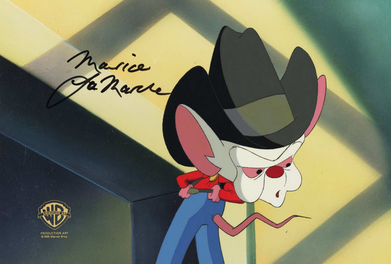 Pinky And The Brain Original Production Cel Signed by Maurice LaMarche: Brain - Choice Fine Art