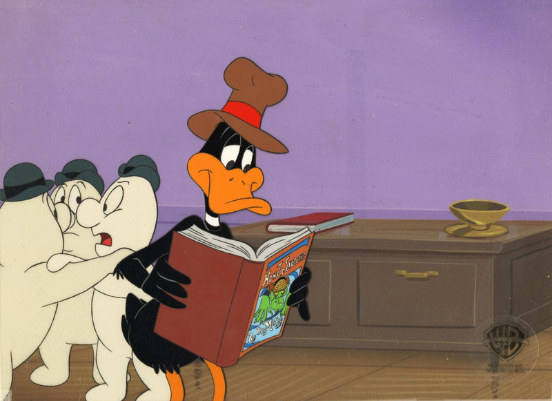 Quackbusters Original Production Cel on Original Background: Daffy Duck - Choice Fine Art
