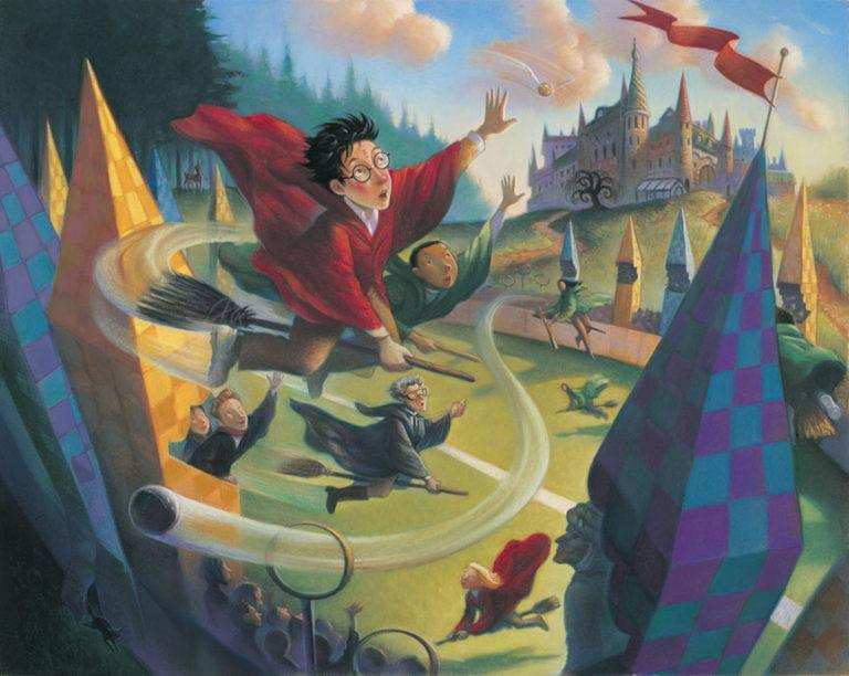 Harry Potter Vif d'or Quidditch Beige - Papier peint - 1000x52 cm
