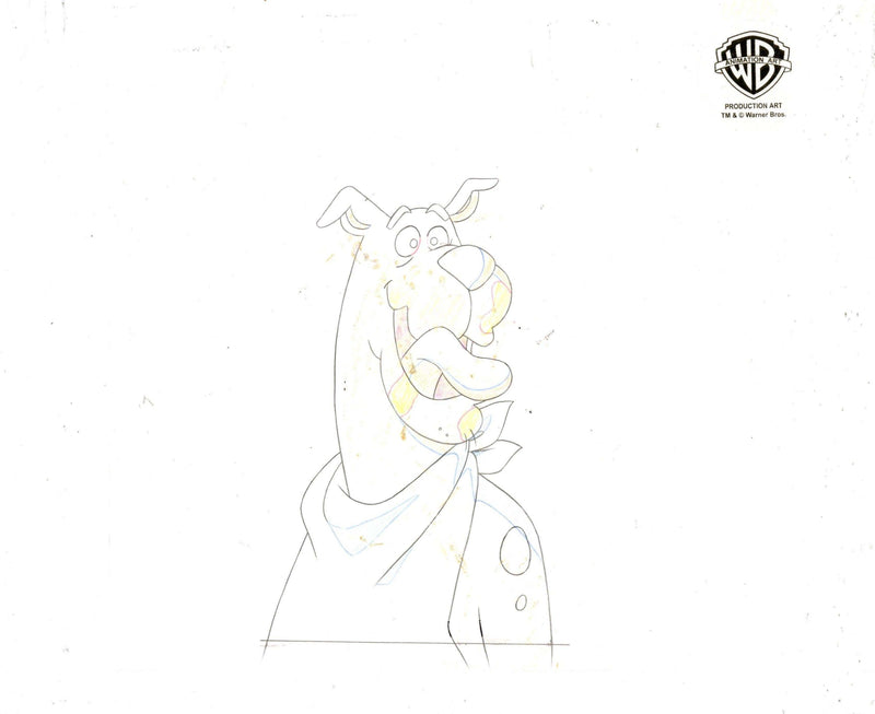 Scooby-Doo and the Witch's Ghost Original Production Cel With Matching Drawing: Scooby and Shaggy Original Production Cel with Matching Drawing Hanna Barbera Studio Art 