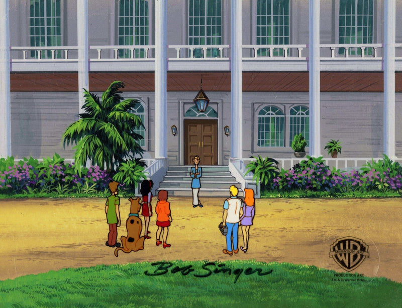 Scooby-Doo on Zombie Island Original Production Cel on Original Production Background: Fred, Daphne, Velma, Scooby, Shaggy, Simone Lenoir, Lena Dupree - Choice Fine Art