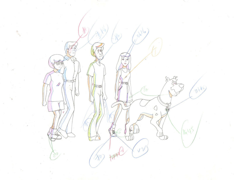 Scooby Doo Original Production Cel and Production Drawing - Choice Fine Art