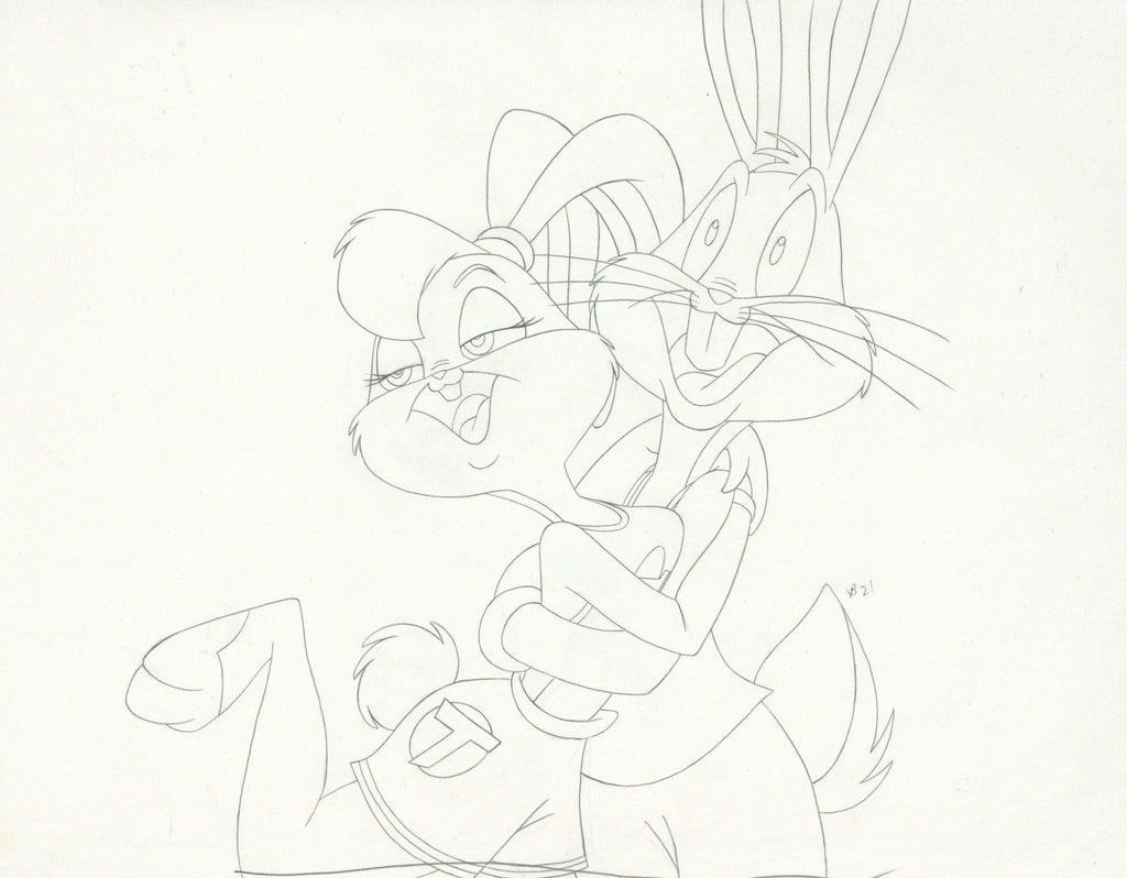 Space Jam Original Production Drawing: Bugs Bunny and Lola Bunny - Choice Fine Art