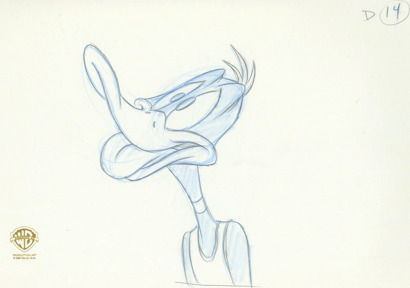 Space Jam Original Production Drawing: Daffy Duck - Choice Fine Art