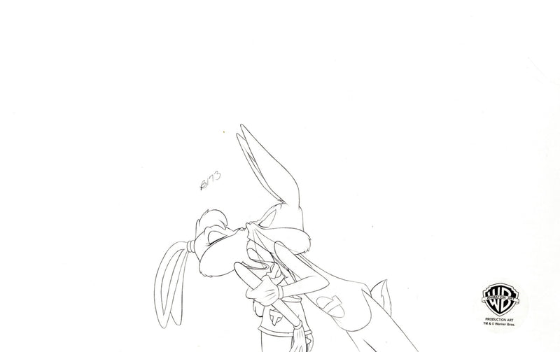 Space Jam Original Production Drawing: Lola Bunny and Bugs Bunny - Choice Fine Art