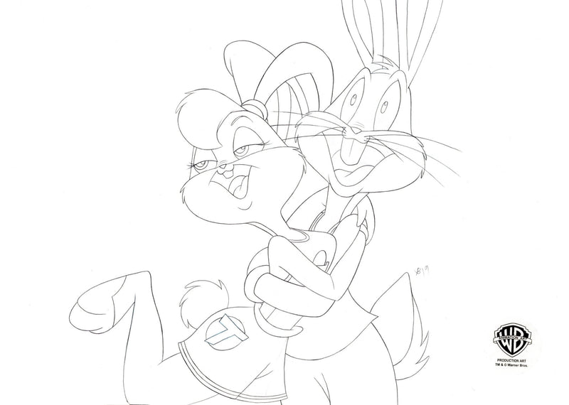 Space Jam Original Production Drawing: Lola Bunny and Bugs Bunny ...