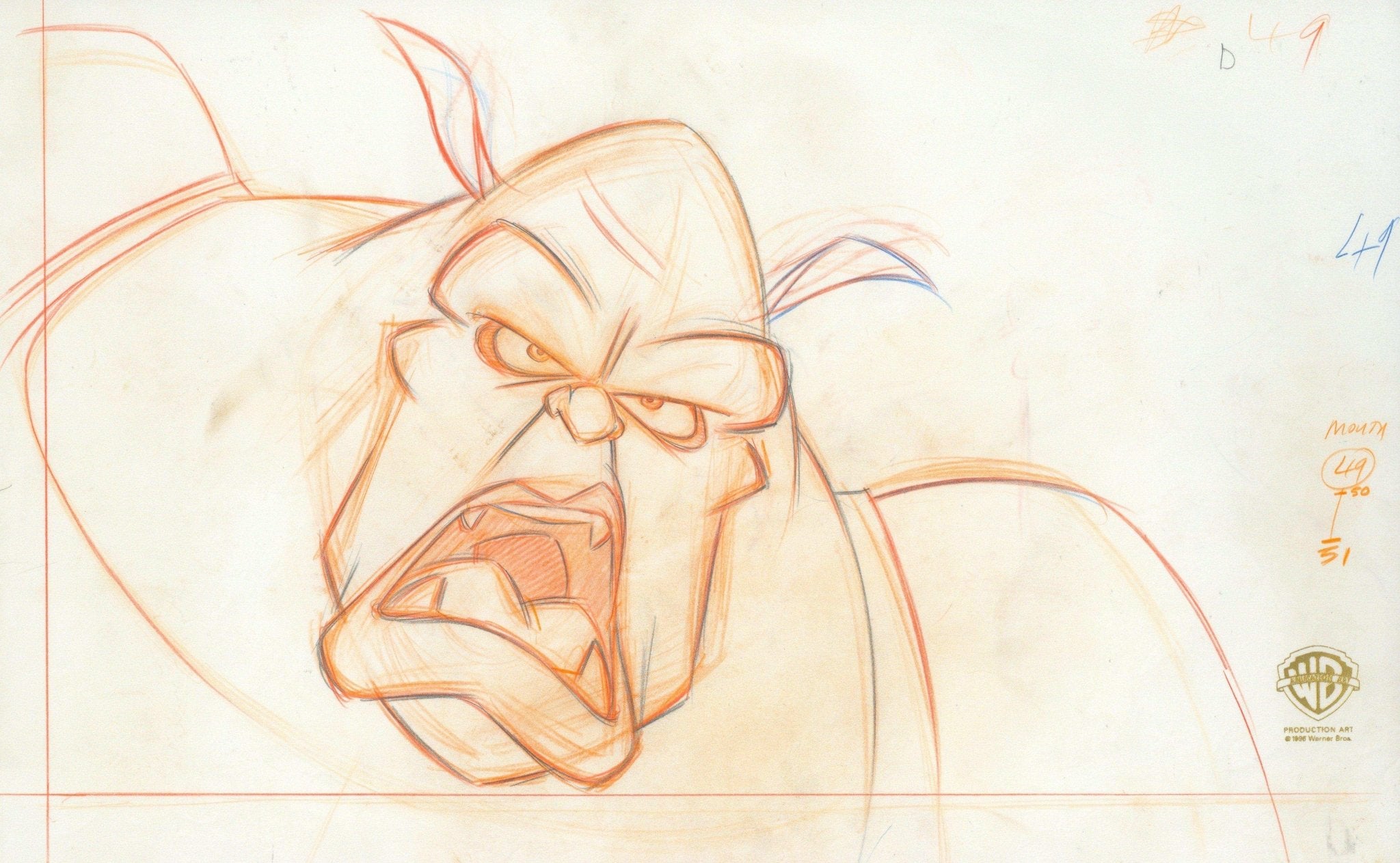 Space Jam Original Production Drawing: Monstar Pound