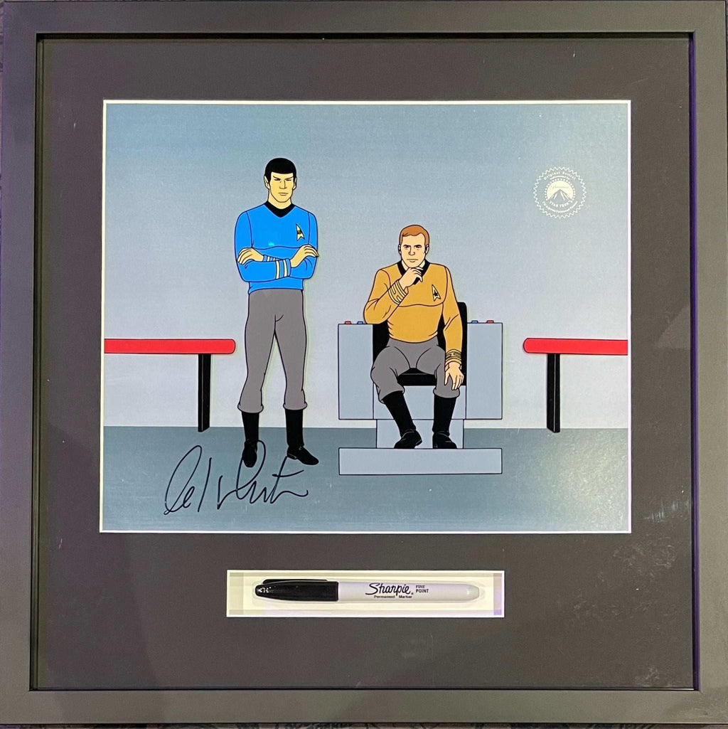 Star Trek The Animated Series: Kirk and Spock Sericel signed by William Shatner - Choice Fine Art