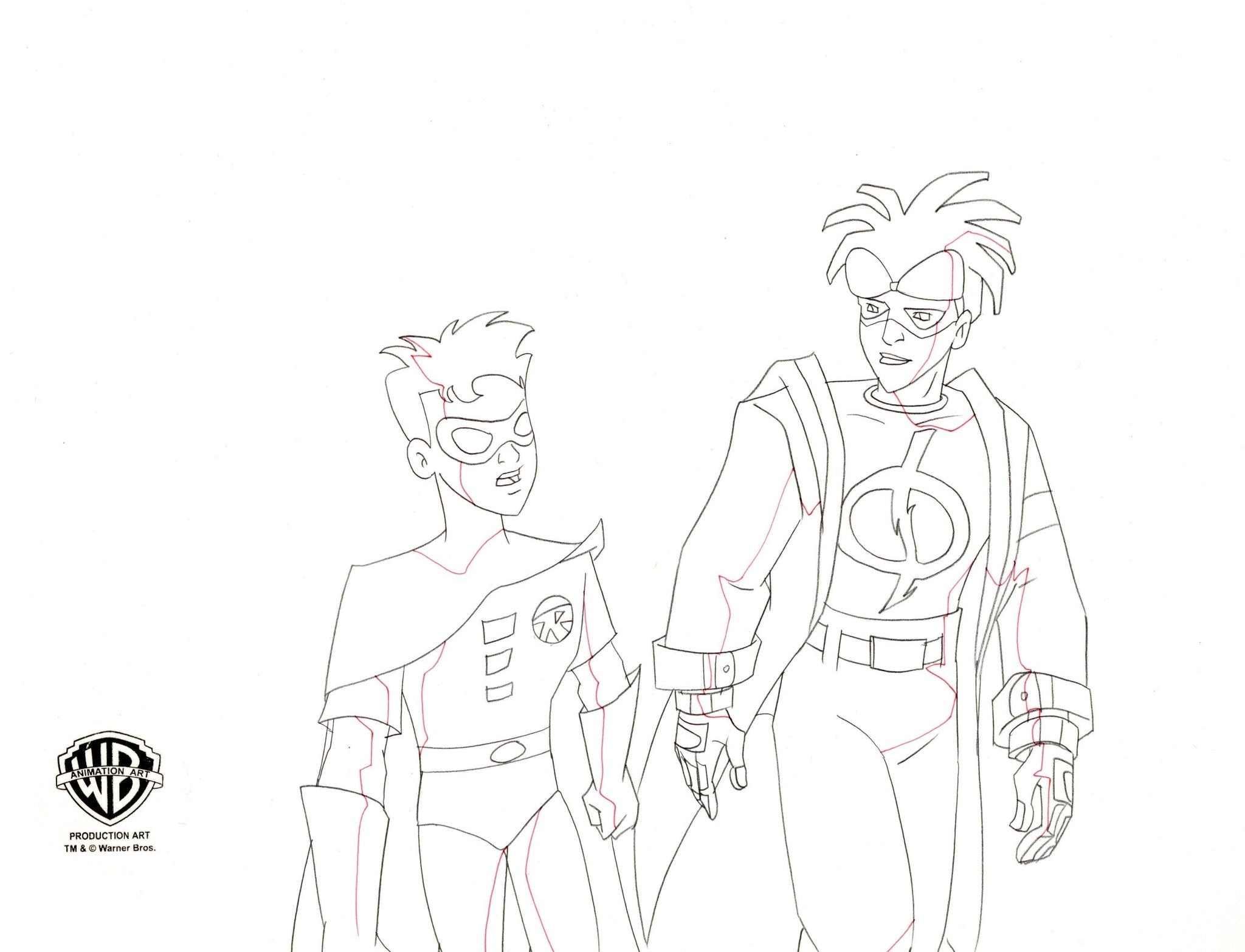 Static Shock Original Production Drawing: Static Shock and Robin ...