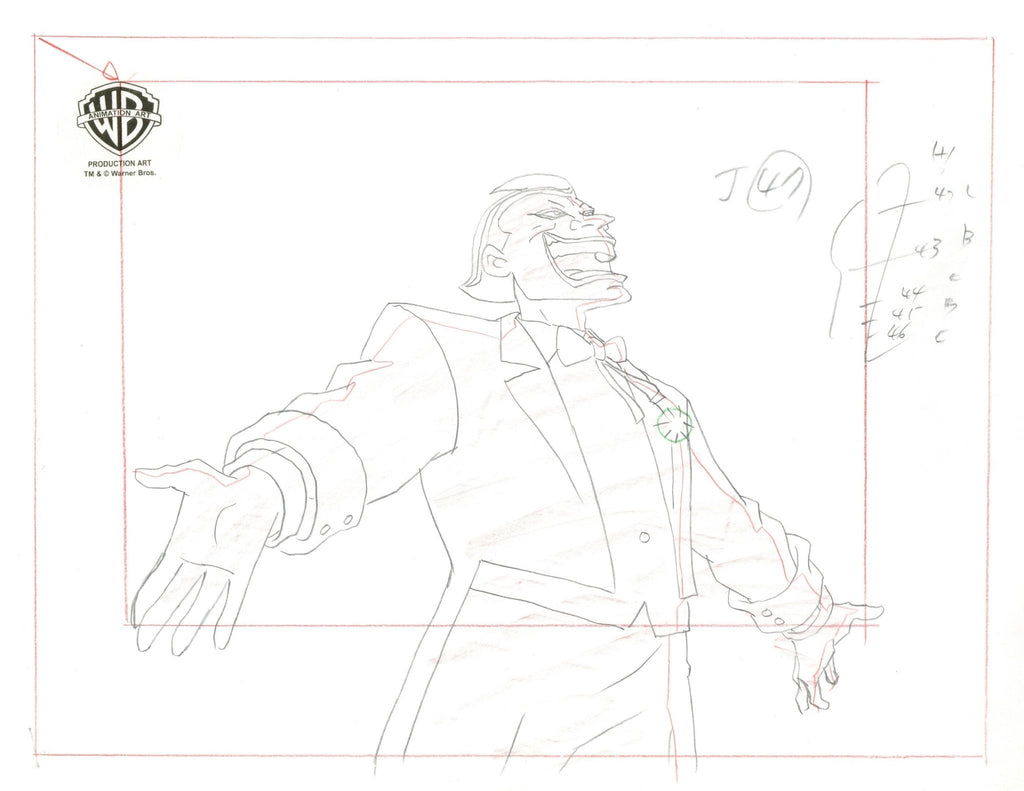Static Shock Original Production Layout Drawing: Joker - Choice Fine Art