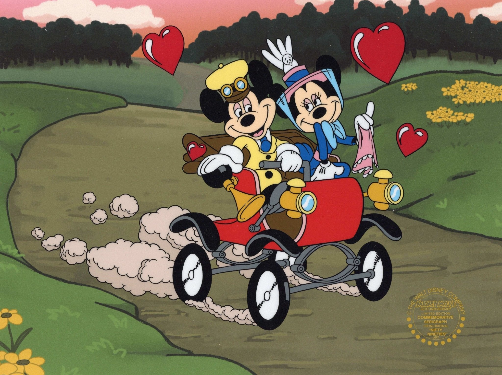 Sunday Drive Sericel: Mickey and Minnie – Choice Fine Art