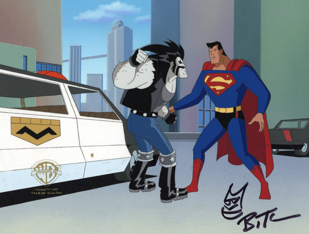 Superman the Animated Series Bruce Timm signed Original Production Cel on Original Background: TEMPLATE - Choice Fine Art