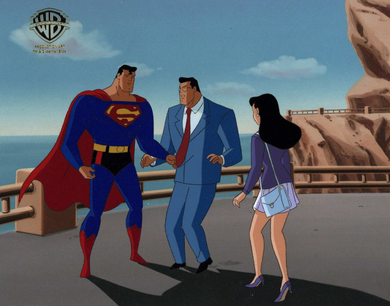 Superman the Animated Series Original Production Cel: Bizarro, Clark Kent, and Lois Lane - Choice Fine Art